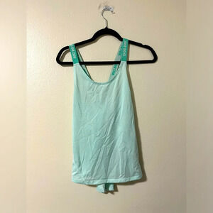 NIKE Women's Just Do It Tank Top green Criss Cross Straps size Small Dri fit